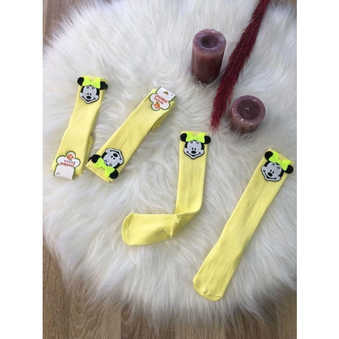 KIZ ÇOCUK MİCKEY DİZALTI ÇORAP 3LÜ 1/5 YAŞ