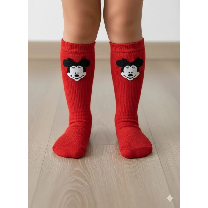 KIZ ÇOCUK MİCKEY DİZALTI ÇORAP 3LÜ 1/5 YAŞ