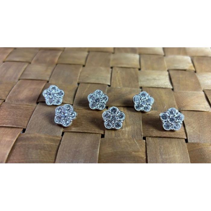 TAŞLI DÜĞME 20 BOY (13MM) GÜMÜŞ - 10 ADET (960)