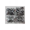 50 adet 15mm Paslanmaz Alfa Çıtçıt (50 Takımdır) Gümüş (Nikel)