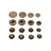 12,5mm Çıtçıt (54 Çıtçıt) 100 Adet. Bronz (antik Sarı) Çıtçıt