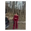 Madonna Yaka Crop Takım Kaşkorse Kumaş Standart Beden