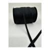 1 cm polyester balıksırtı şerit-5 metre-siyah