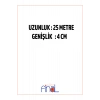 4 cm x 25 Metre Beyaz Geniş Yassı Lastik – Bel, Paça, Don ve Elastik Bant İçin
