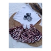 KIZ ÇOCUK LEOPAR DESENLİ ETEKLİ TAKIM