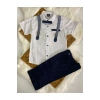 Erkek Çocuk Kısa Kollu Papyon ve Askılı 4Lü Takım