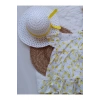 KIZ ÇOCUK DESENLİ ŞAPKALI ELBİSE