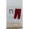 Erkek Çocuk Papyon Salopetli Gömlek Pantolon Takım