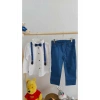 Erkek Çocuk Papyon Salopetli Gömlek Pantolon Takım
