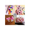 Karışık Renkli (20mm) Peluş Ponpon (50 Adet)