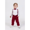 Yaprak Desenli Salopetli 4lü Erkek Çocuk Zıbın Takım