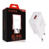 Auris CH28 Ev Kafa 2.4A – Beyaz USB Şarj Başlığı