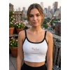 Kadın Kaşkorse İnce Askılı Crop Bluz