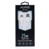 AURIS CB250 25W Type-C Kristal Hasır Kablo Beyaz