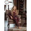Çocuk Unisex Ekose Süet Pijama Takımı