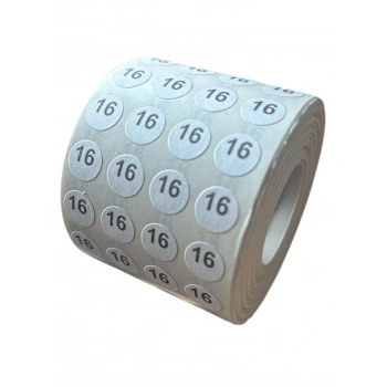 17NO Yapışkanlı Sticker Etiket Beden Etiketi (5000 ADET)