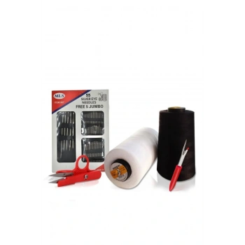 59 Parça Dikiş Seti-55 Adet Dikiş Iğnesi- 120 No Dikiş Ipi-iplik Makası-ip Sökücü