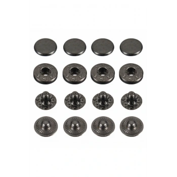 12,5mm Çıtçıt (54 Çıtçıt) 100 Adet. Siyah Renk Çıt Çıt