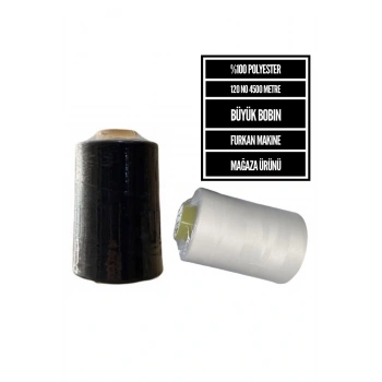 Siyah Ve Beyaz Dikiş Ipliği (1 ADET SİYAH 1 ADET BEYAZ KUFFON)