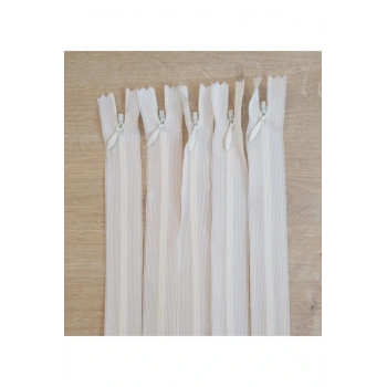 Krem Gizli Fermuar 50 Cm 5 Adet