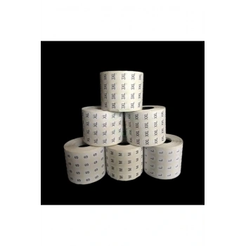 S Beden Yapışkanlı Etiket - Sticker ( 5000 Adet )