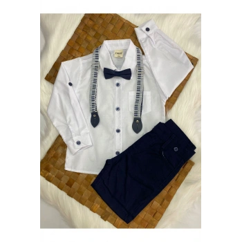 ERKEK ÇOCUK LACİVERT PAPYONLU 4 LÜ TAKIM