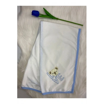 Desenli Tek Katlı Bebek Battaniyesi