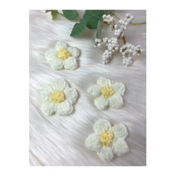 Toka Saç Bandı Çanta Dekorasyon Papatya 4 Adet