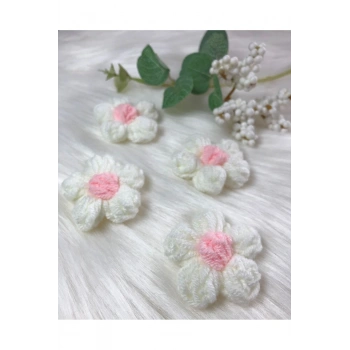 Toka Saç Bandı Çanta Dekorasyon Papatya 4 Adet