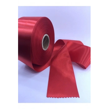 6 Cmkırmızı Saten Kurdale 5 Metre 1.kalite Solmaz