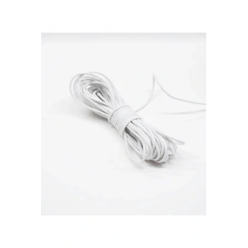 20 MT 2 MM Mumlu İp (Kolye, Takı Tasarım, Bileklik İpi) Beyaz