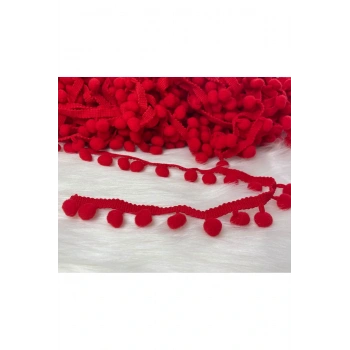 Kırmızı Şerit Ponpon 1 MT