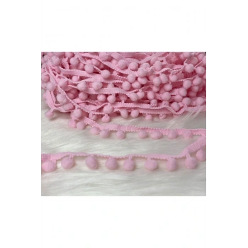 Pembe Şerit Ponpon 1 MT