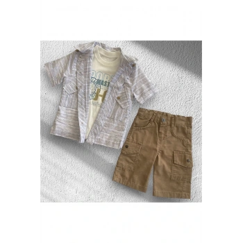 Erkek Çocuk Şortlu Yazlık 3LÜ Takım