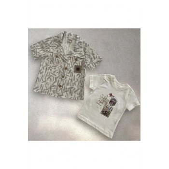 Erkek Çocuk Gömlek T-Shirt 2Lİ Takım
