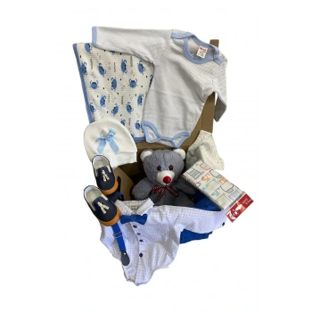 Yeni Doğan Erkek Bebek Hediyelik Seti Kutulu