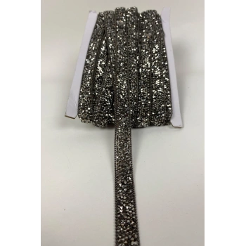 Ütüyle Yapışan Taşlı Zincirli Şerit Aplik