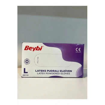 Lateks Eldiven Pudralı 100 Lü Paket - Medium (M Beden)