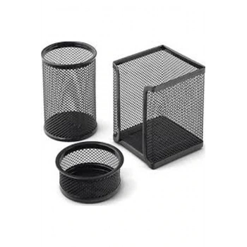 3lü Metal Ofis Seti Siyah