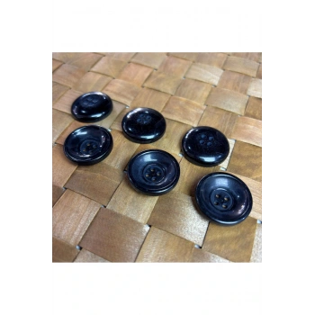 Siyah Oval Derin Düğme 10LU 40 BOY (25,4MM)