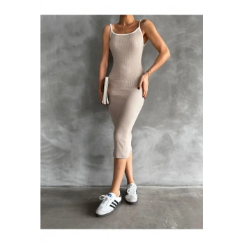 ASKILI KASKORSE YAZLIK UZUN ELBİSE