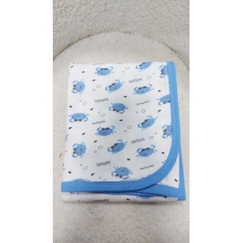 Fitilli Desenli Tek Katlı Bebek Kundak Battaniye