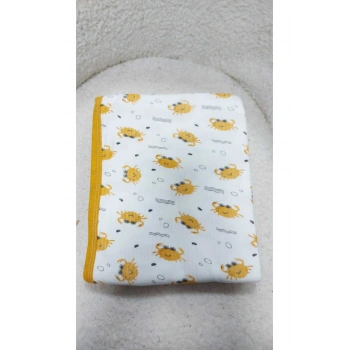 Fitilli Desenli Tek Katlı Bebek Kundak Battaniye