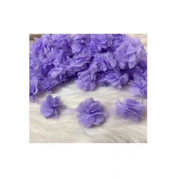 Lazer Kesim Şifon Çiçek 12 ADET