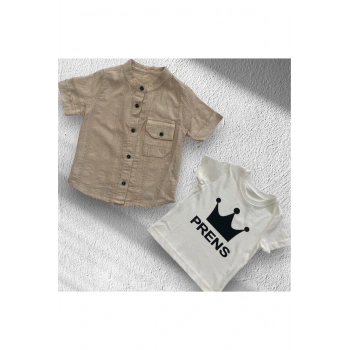 Erkek Çocuk Gömlek T-Shirt 2Lİ Takım