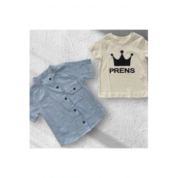 Erkek Çocuk Gömlek T-Shirt 2Lİ Takım