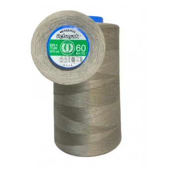 Üçbaşak Dikiş İpi 60NO Merserize Pamuk İpliği 5000m 1 Adet