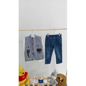 ERKEK ÇOCUK YELEKLİ 3 LÜ TAKIM