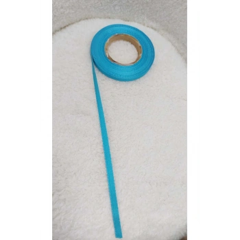 TURKUAZ DİKİŞLİ  SATEN KURDELE 1 cm 25 Metre  1 top