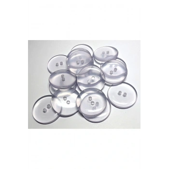 Şeffaf Düğme 20 Boy 1.27 Cm - 20 Adet ( Nevresim Düğmesi - Cam Düğme )